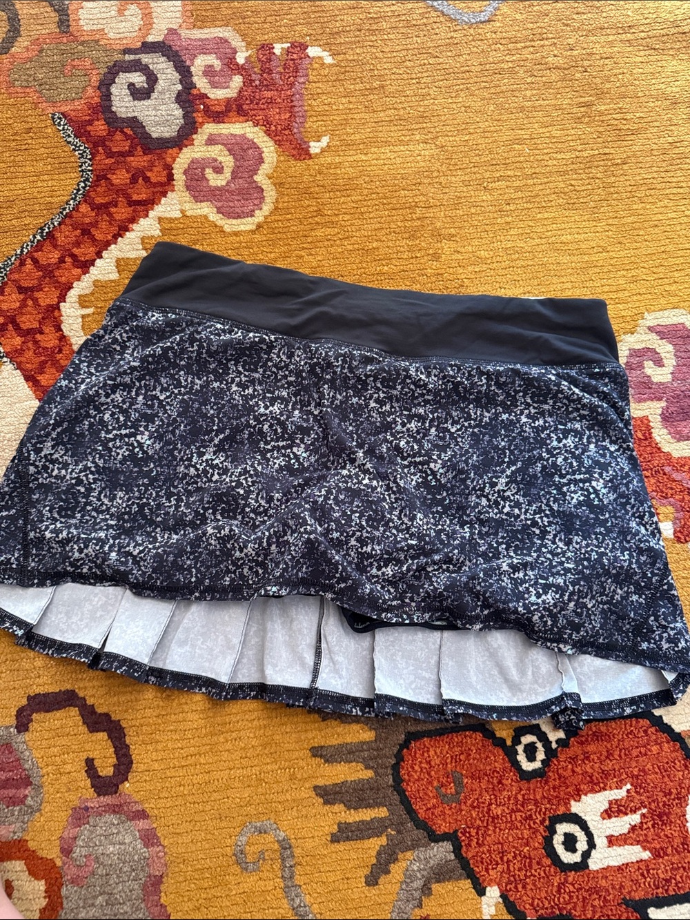 Lululemon Athletic Skort with Black Speckle Print